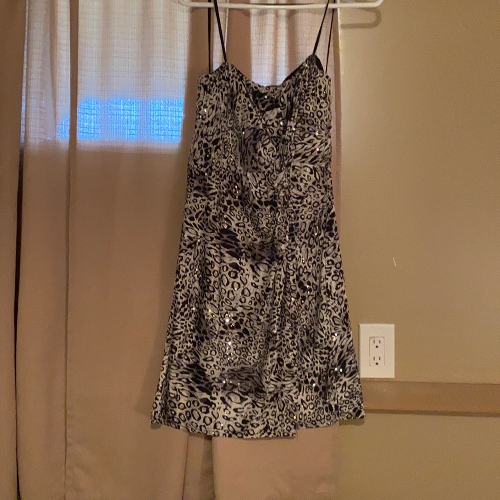 Print mini dress